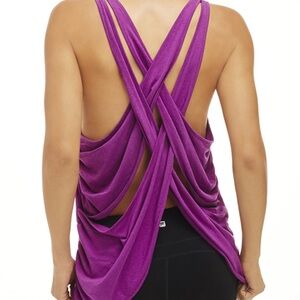 Fabletics Taylor strappy back tank top gray XS